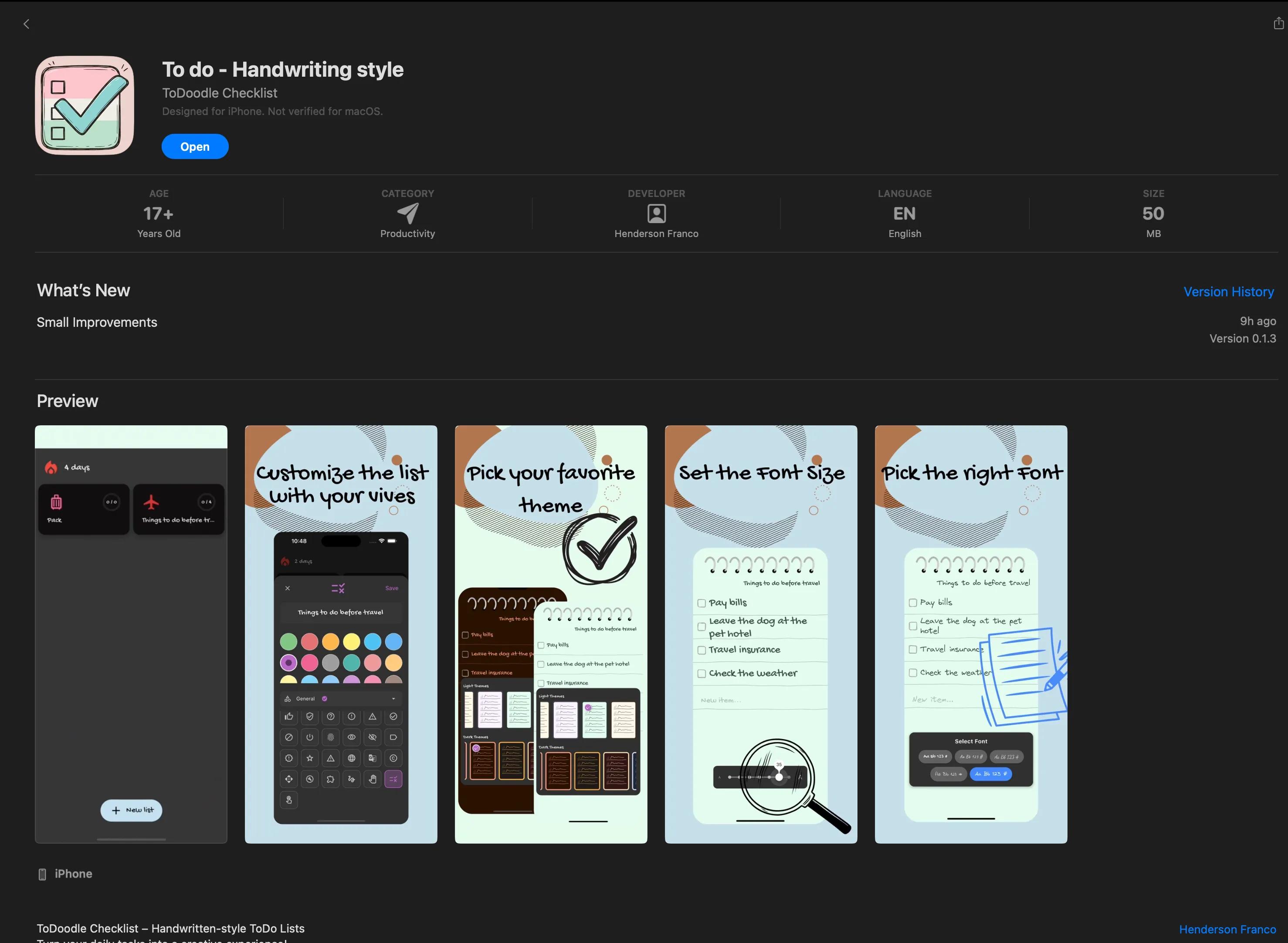 ToDoodle - Handwritten style todo app